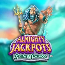 Almighty Jackpots – Realm of Poseidon slot logo by Novomatic at Spinalto Casino