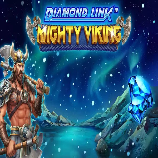 Diamond Link Mighty Viking slot logo by Greentube at Spinalto Casino