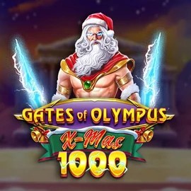 Gates of Olympus Xmas 1000 online game logo by Pragmatic Play on spinaltocasino.eu