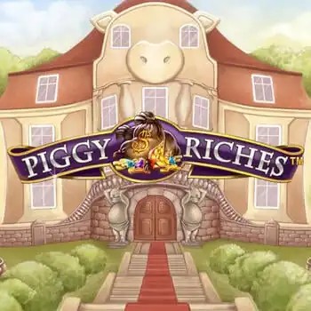 Piggy Riches slot logo by NetEnt at Spinalto Casino
